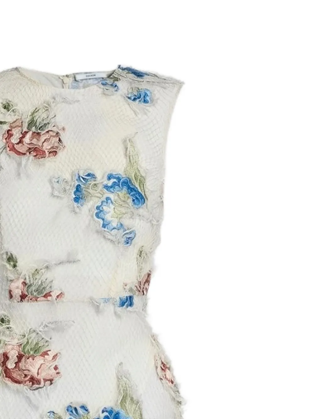 ERDEM Jurk met bloemenpatch Wit