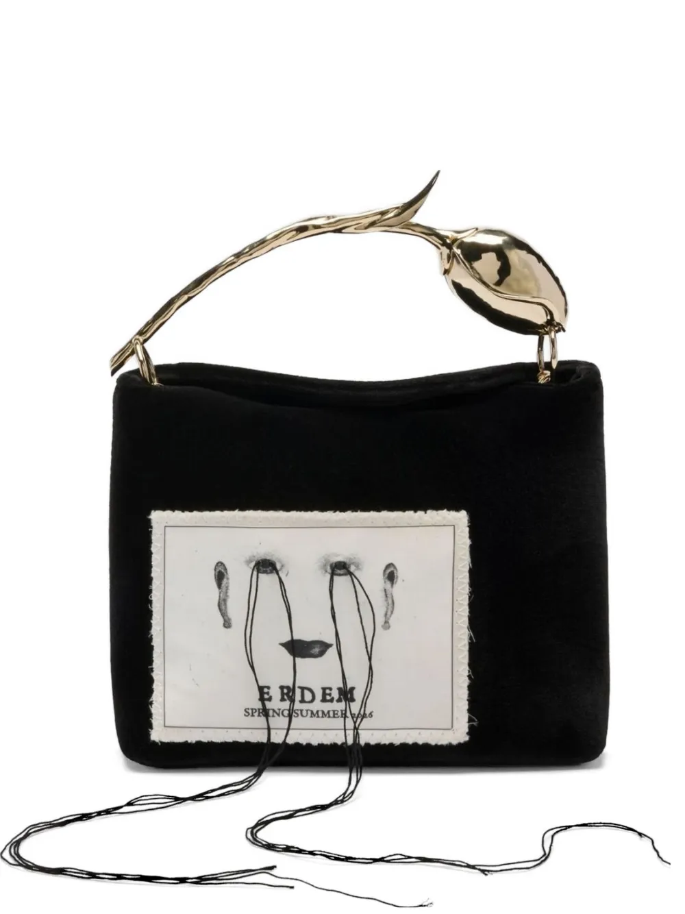 ERDEM mini Bloom tote bag - Nero