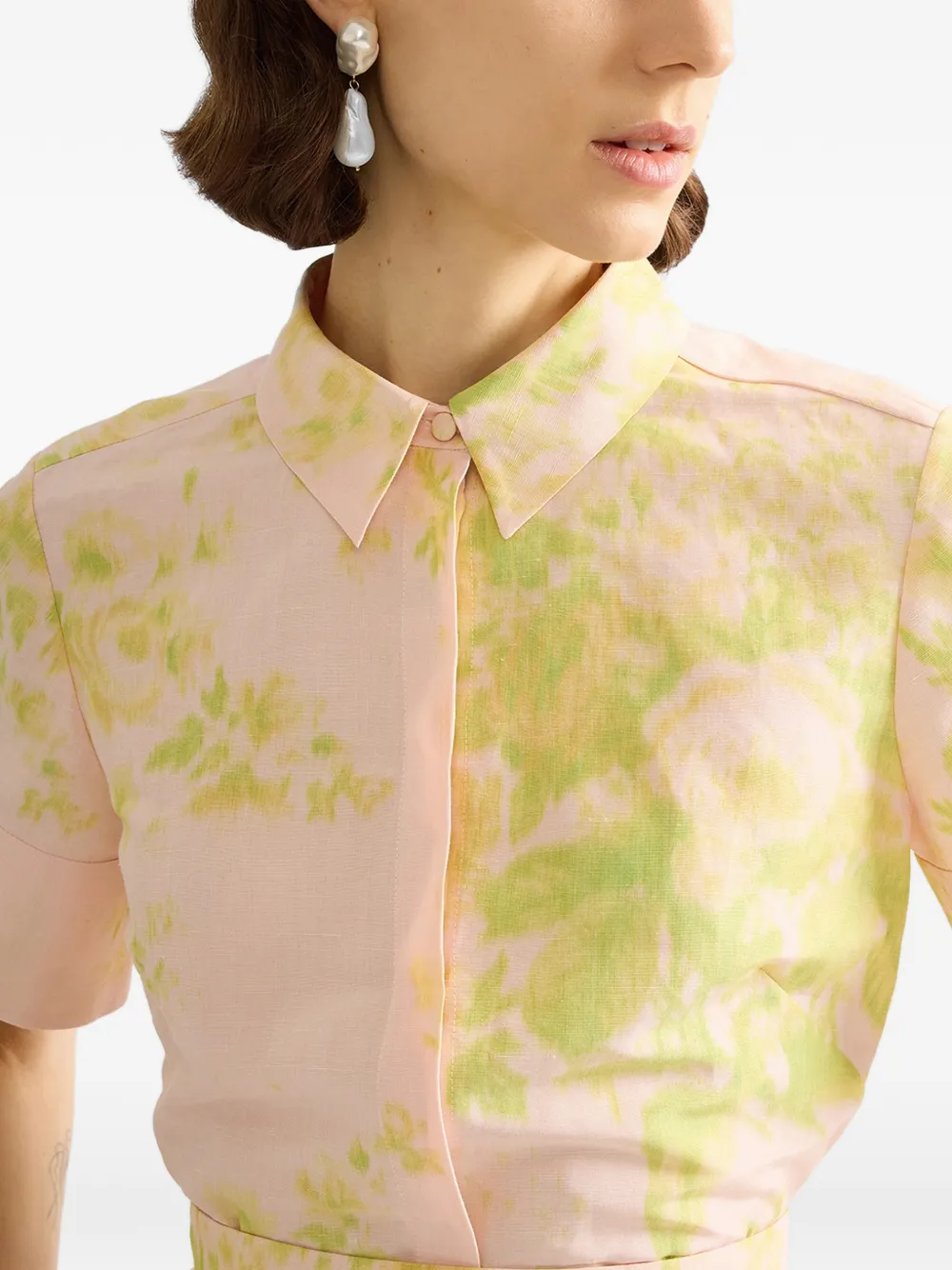ERDEM Overhemd met bloemenprint Roze