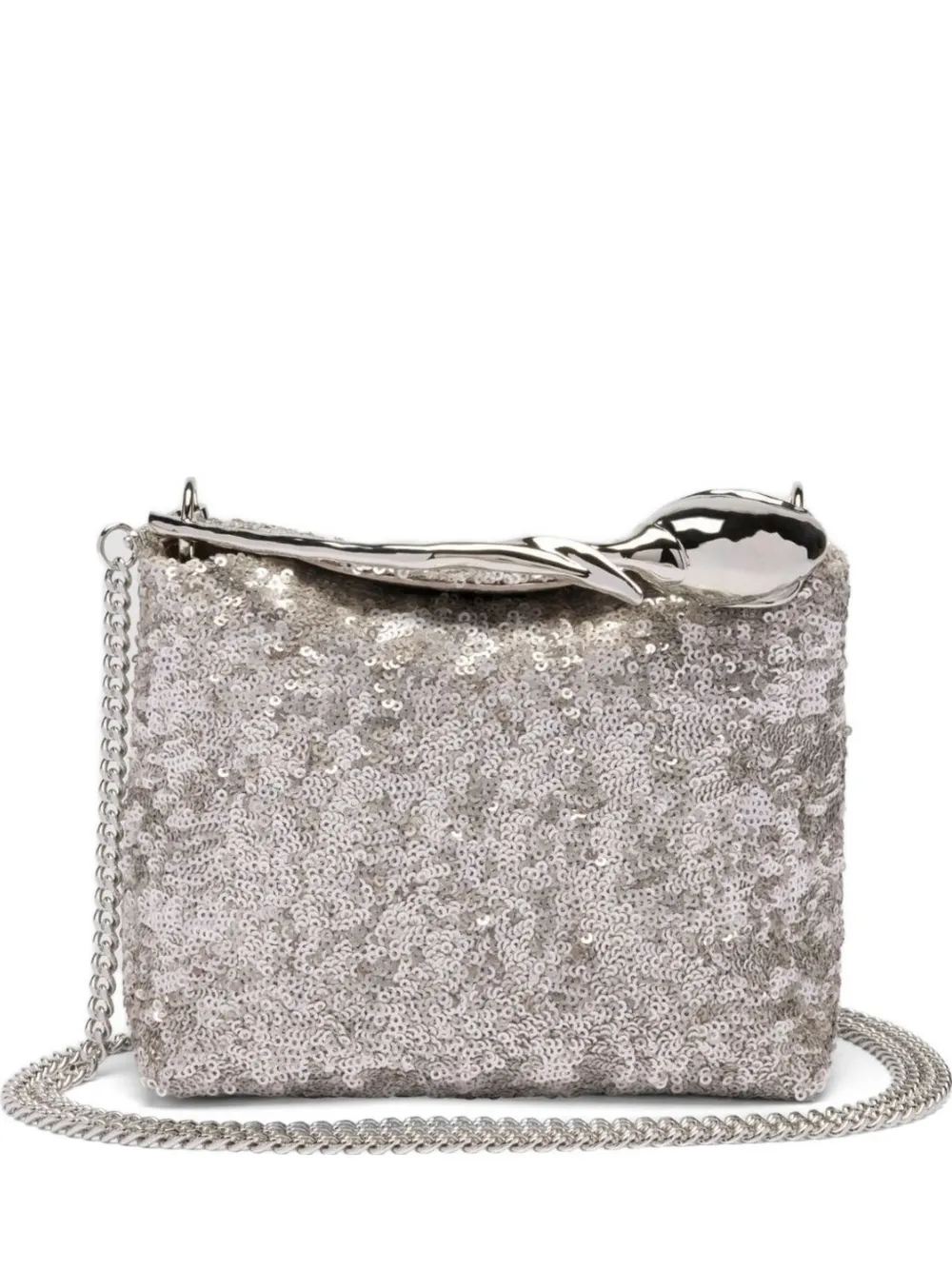ERDEM Borsa tote Bloom mini - Argento