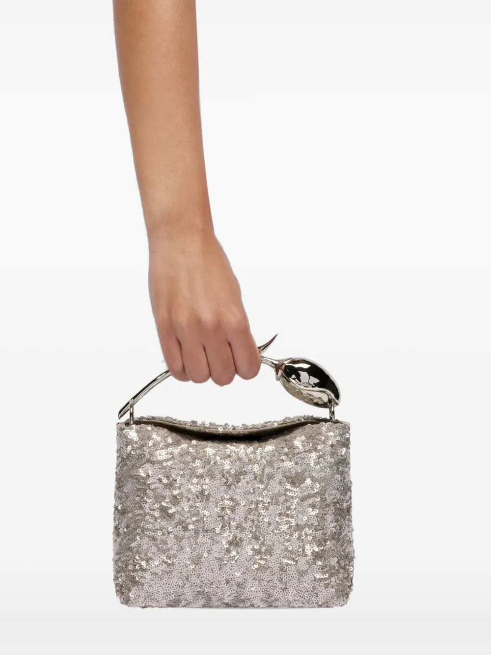  Erdem Mini Bloom Top-handle Tote Bag - Silver 