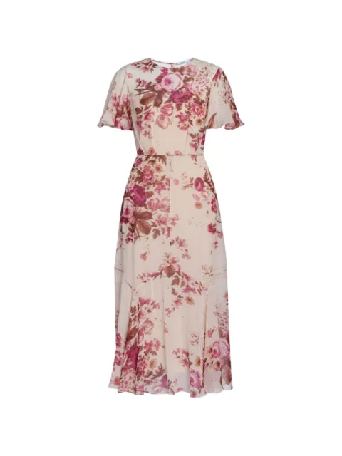 ERDEM Midi-jurk met bloemenprint