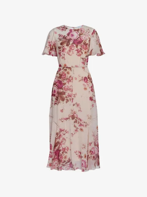 ERDEM floral-pattern midi dress