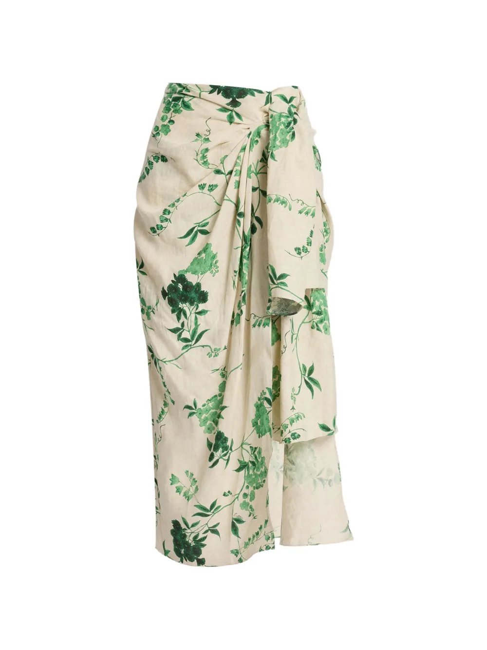 ERDEM knot-detail midi skirt - Toni neutri