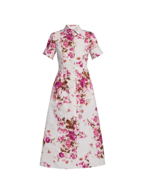 ERDEM robe mi-longue à fleurs