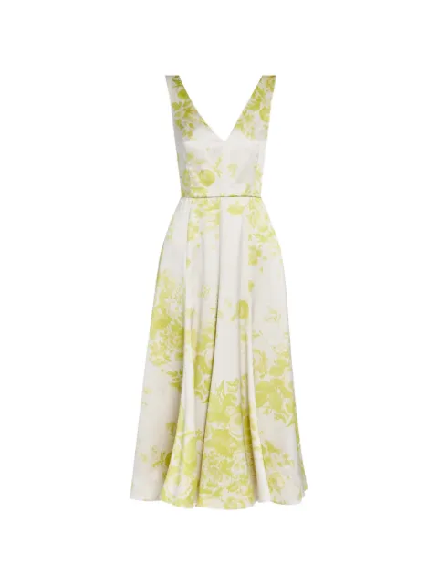 ERDEM V-neck floral-print midi dress