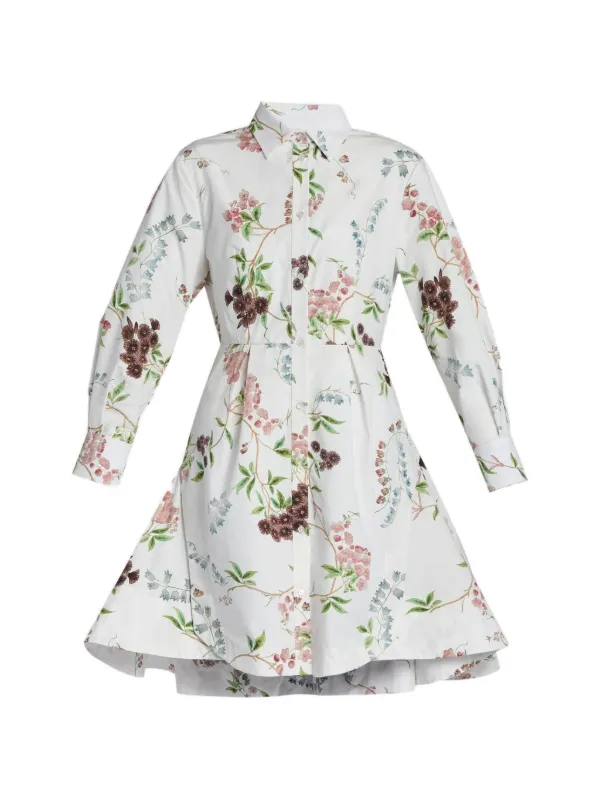 erdem mini dress Erdem Women's Textured Denim Fit & Flare Minidress - Ivory