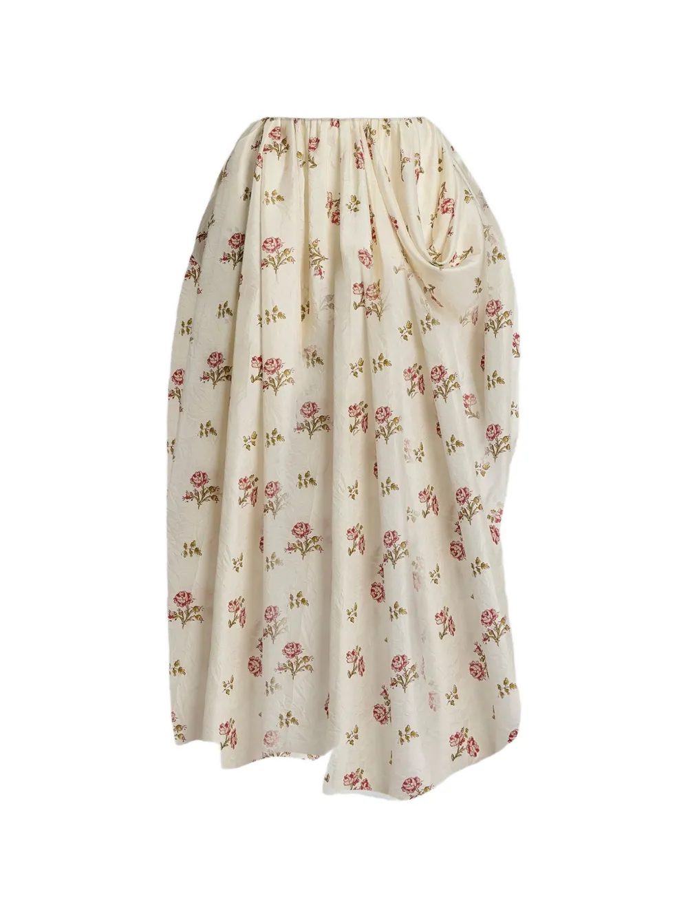 ERDEM floral-print midi skirt - Toni neutri