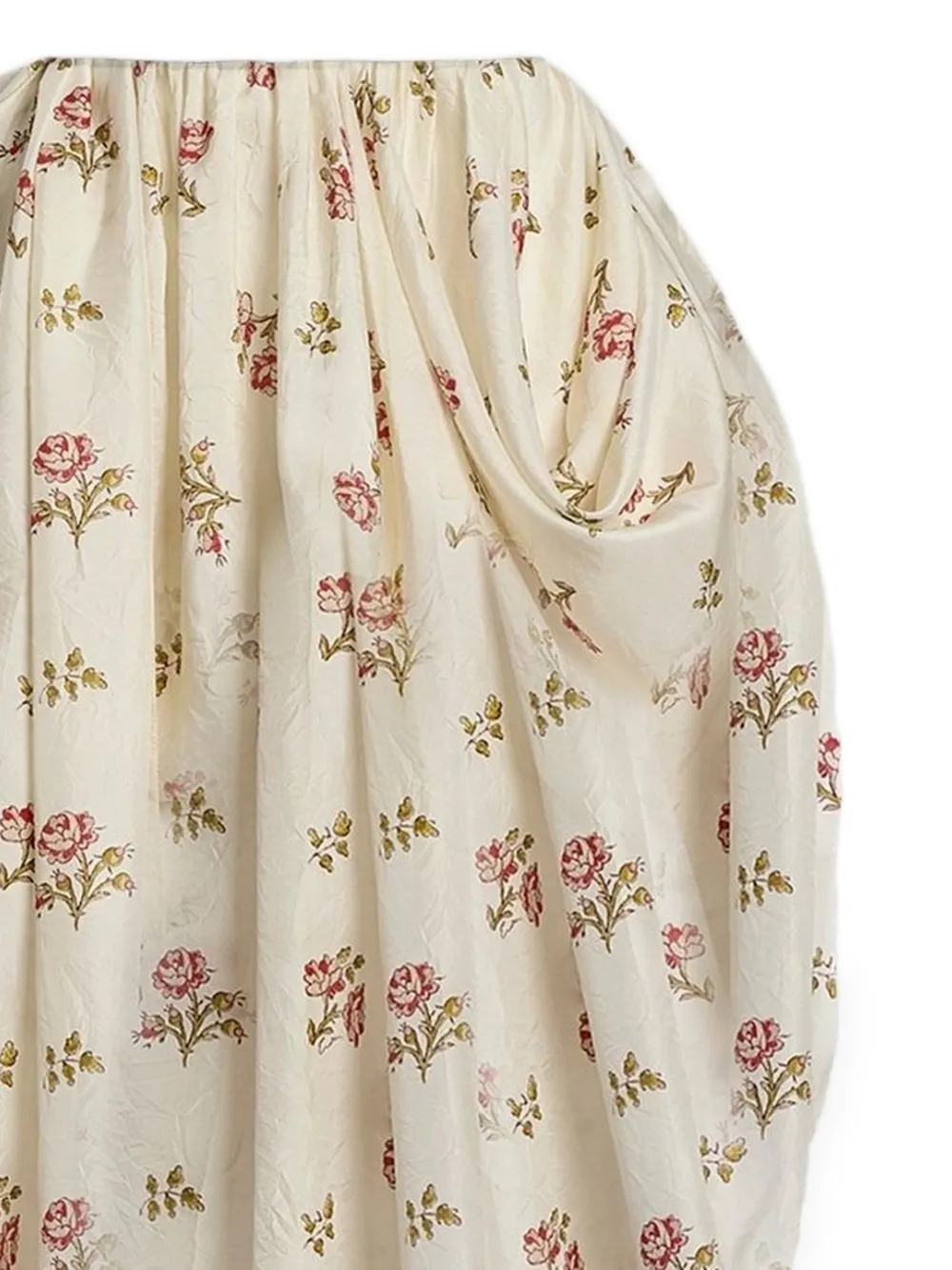 ERDEM Midi-jurk met bloemenprint Beige