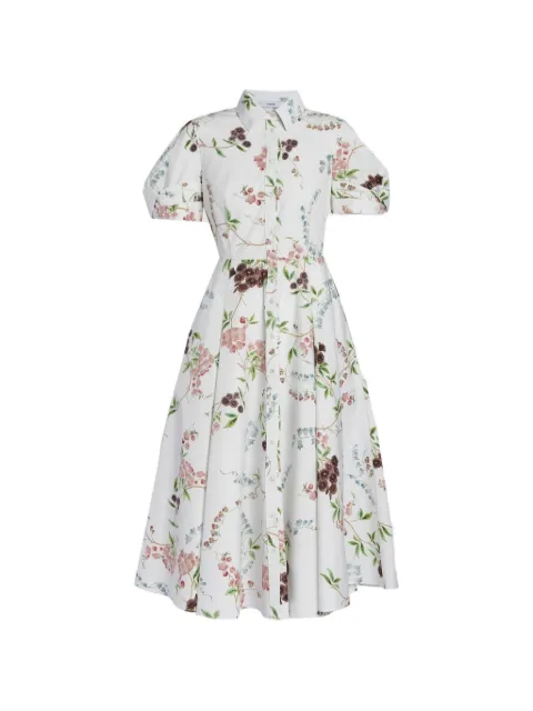 ERDEM short-sleeve floral-print midi dress