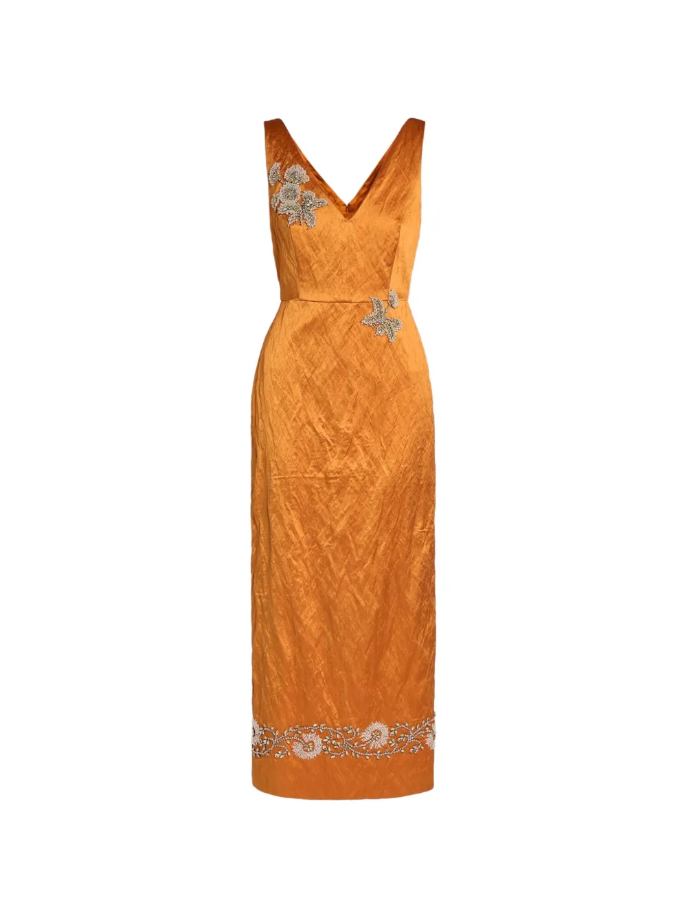 ERDEM V-neck maxi dress - Arancione
