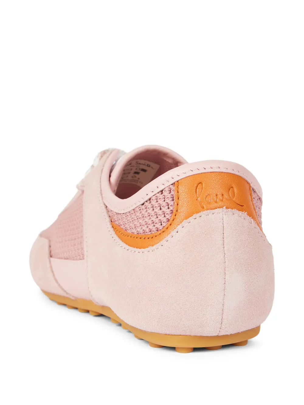 Paul Smith Samara mesh-panelled suede sneakers Roze