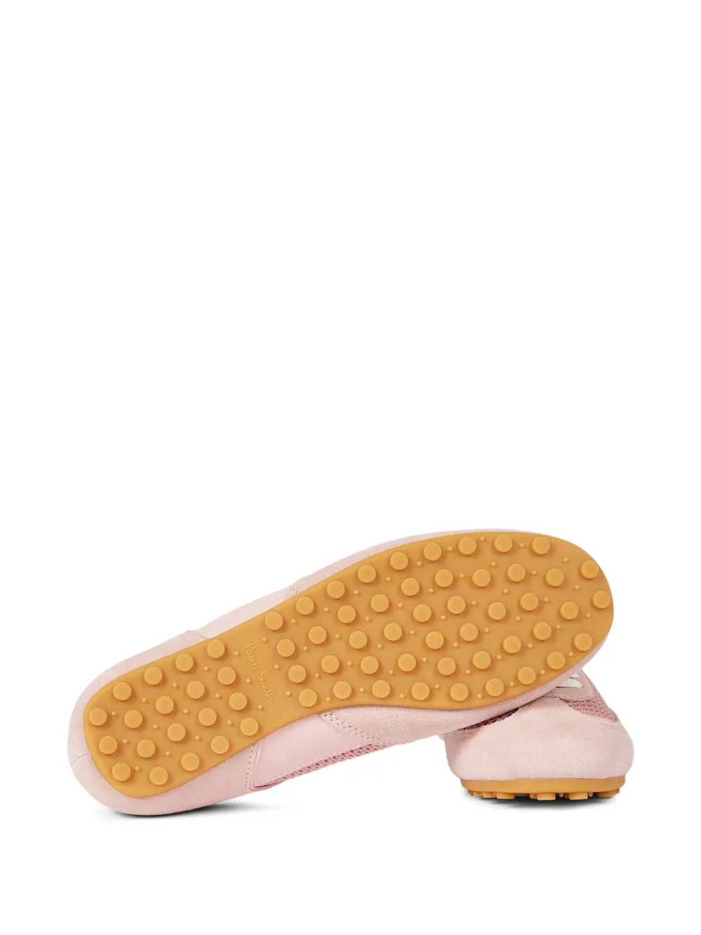 Paul Smith Samara mesh-panelled suede sneakers Roze