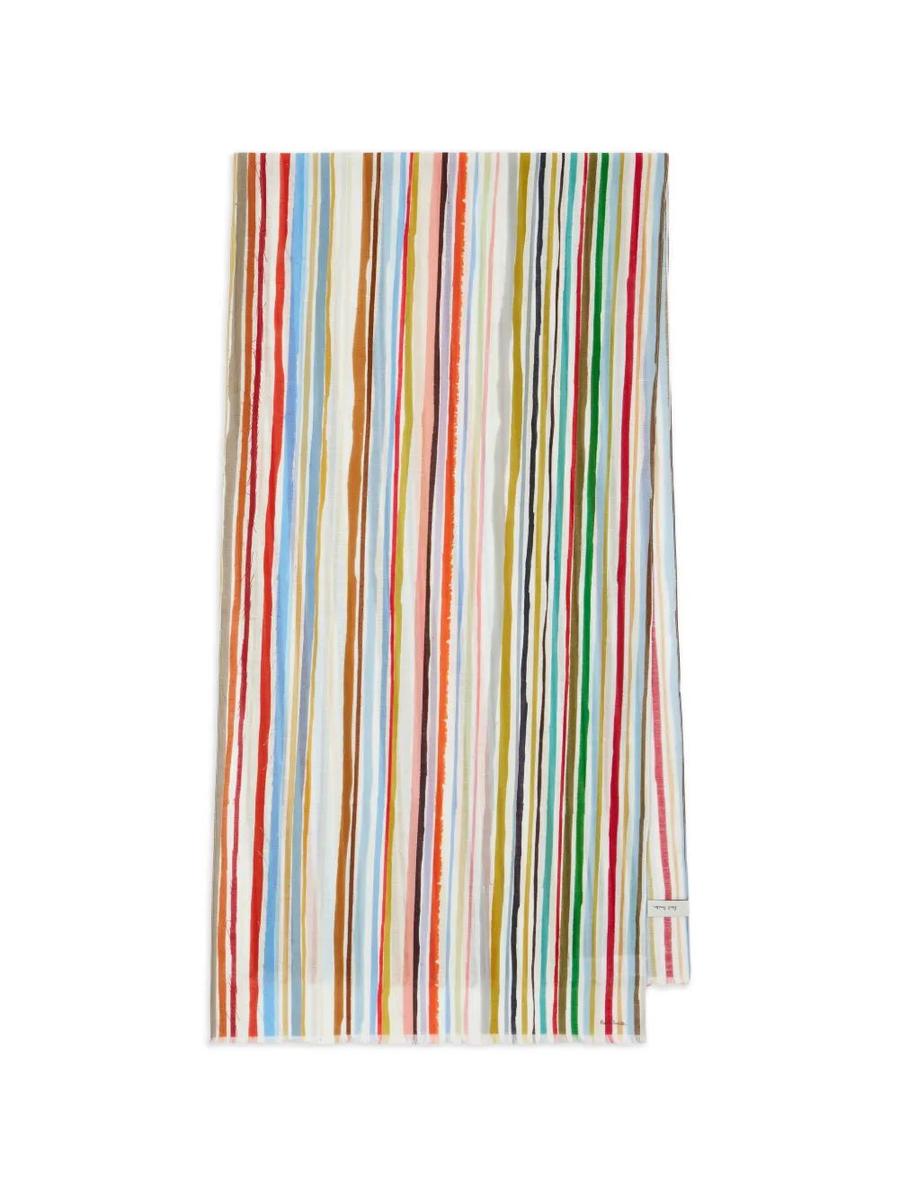 Paul Smith Signature Stripe linen scarf - Toni neutri