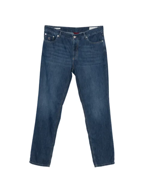 Brunello Cucinelli logo-patch jeans