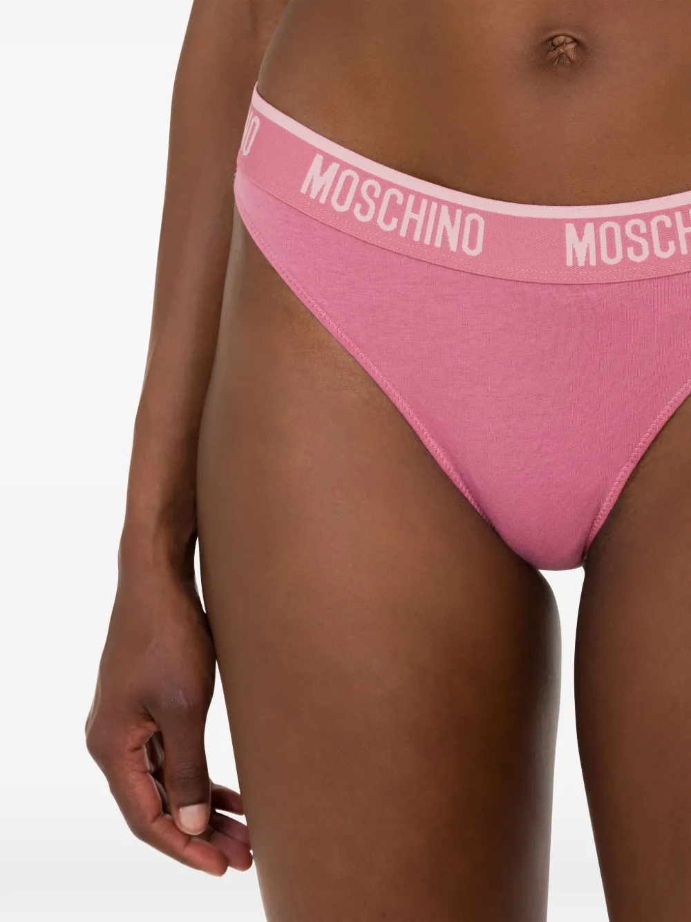 Moschino Elastische string met logoband Roze