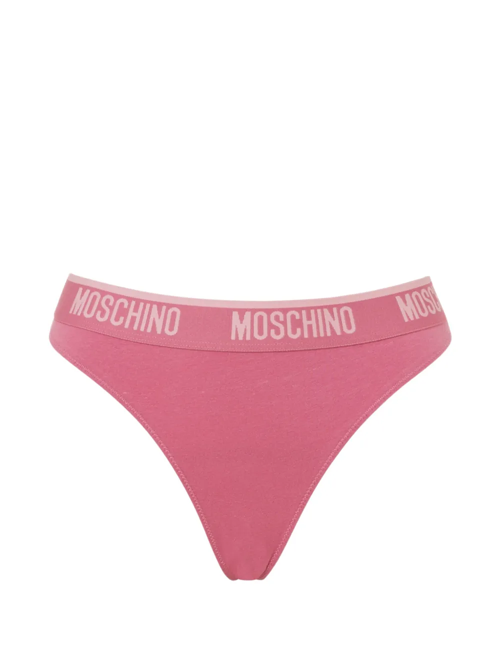 Moschino logo-waistband thongs - Rosa