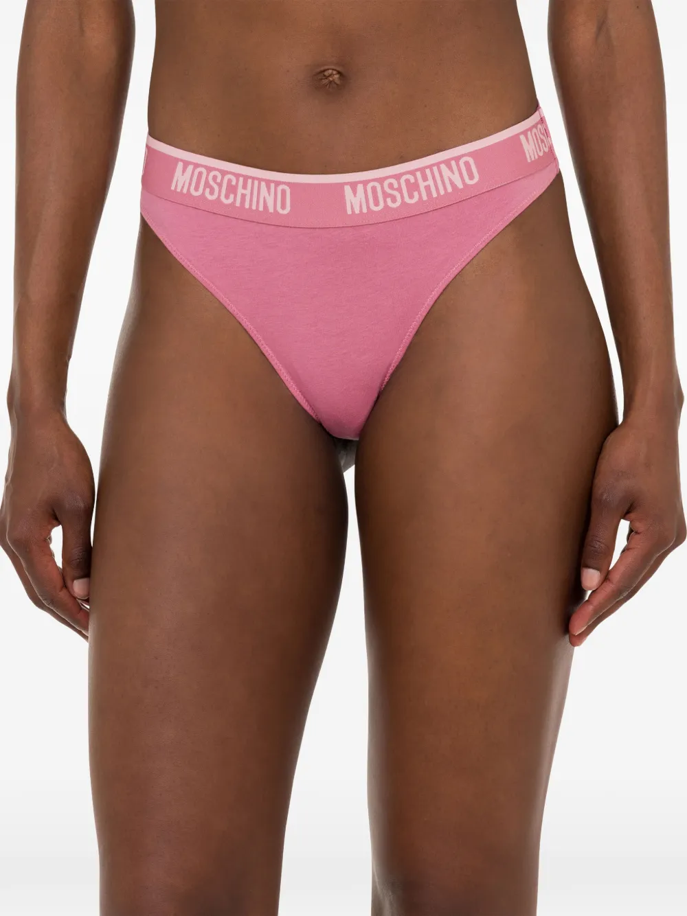 Moschino Elastische string met logoband Roze