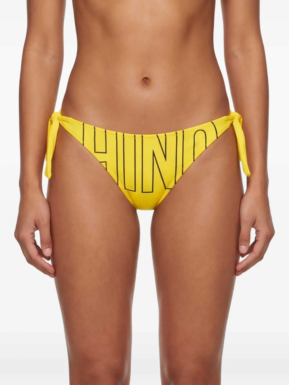 Moschino Lycra zwembroek met strikjes Geel