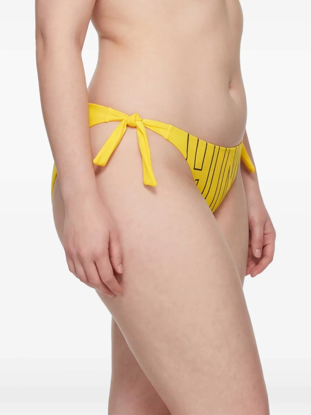 Moschino Lycra zwembroek met strikjes Geel