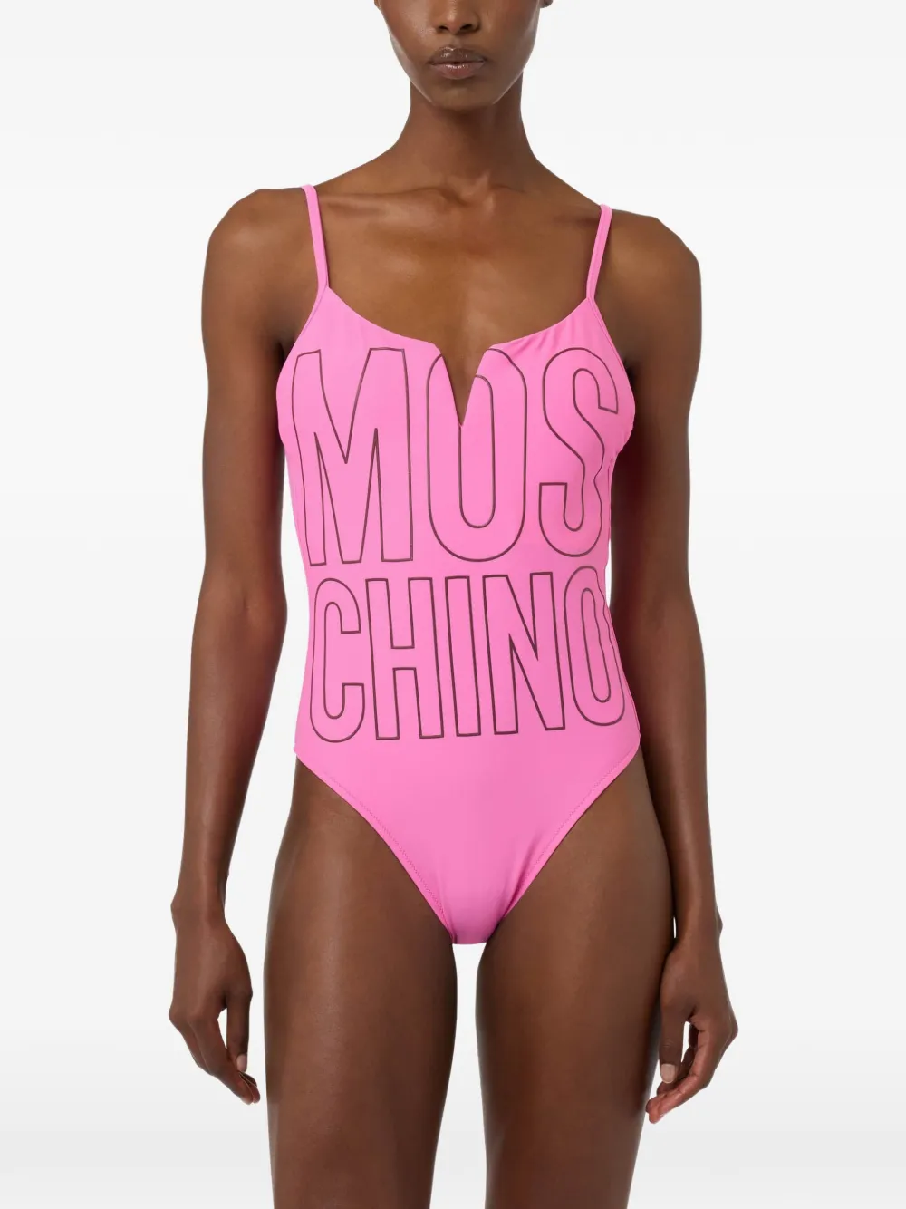 Moschino Badpak met logoprint Zwart