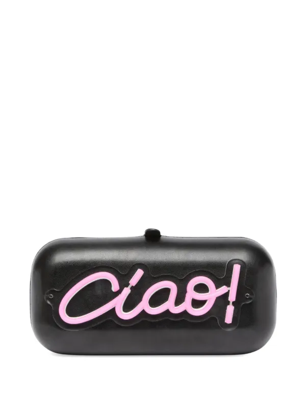 Moschino Neon Clutch in Black