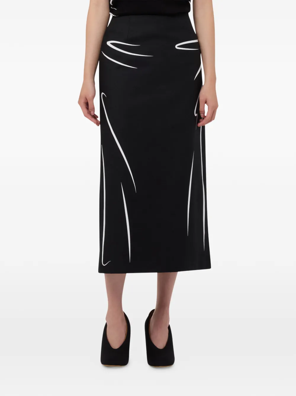  Moschino Gonna Midi Con Stampa - Nero 