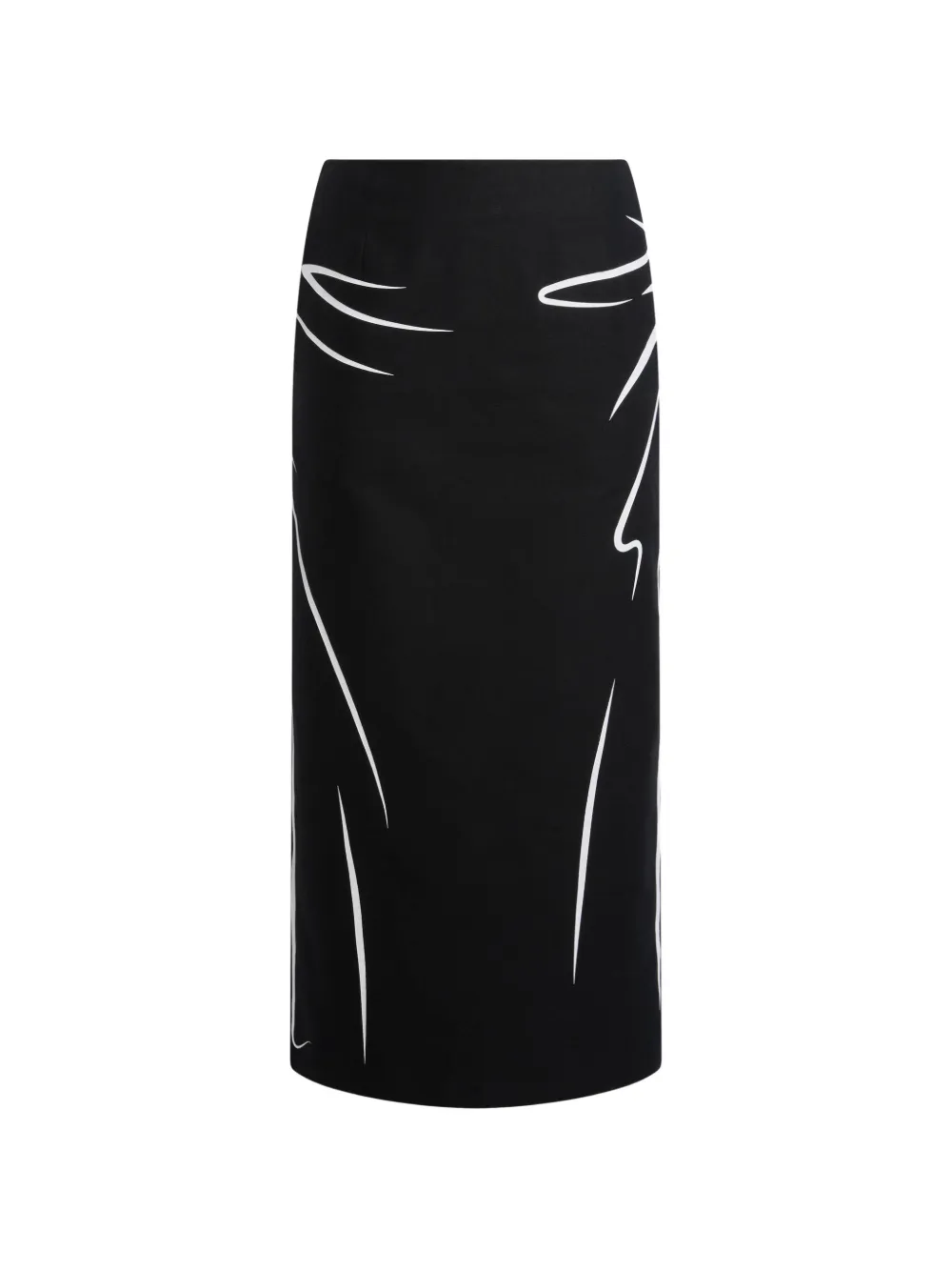Moschino printed cotton midi skirt - Nero