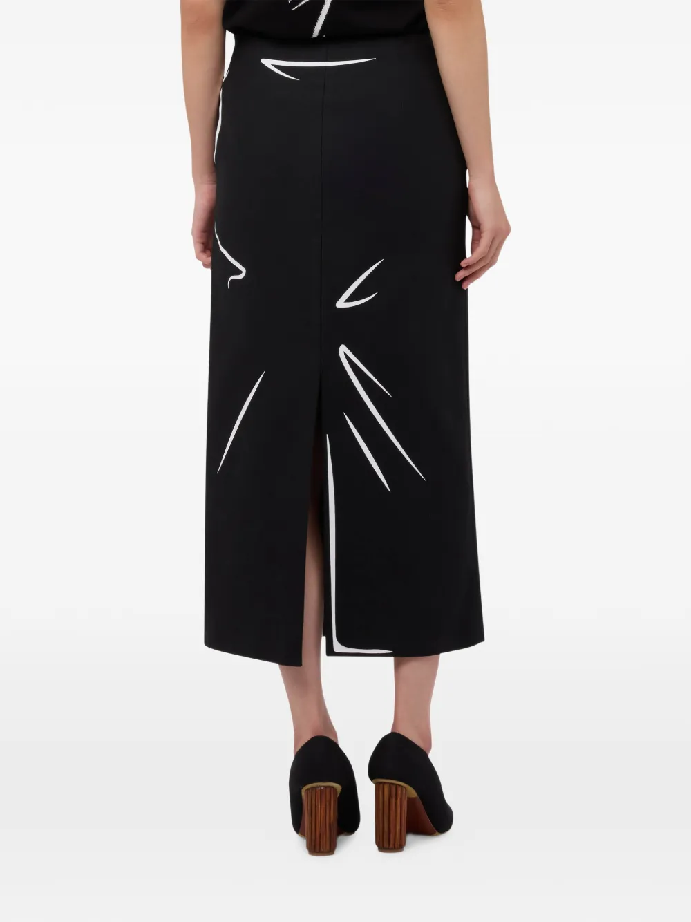  Moschino Gonna Midi Con Stampa - Nero 