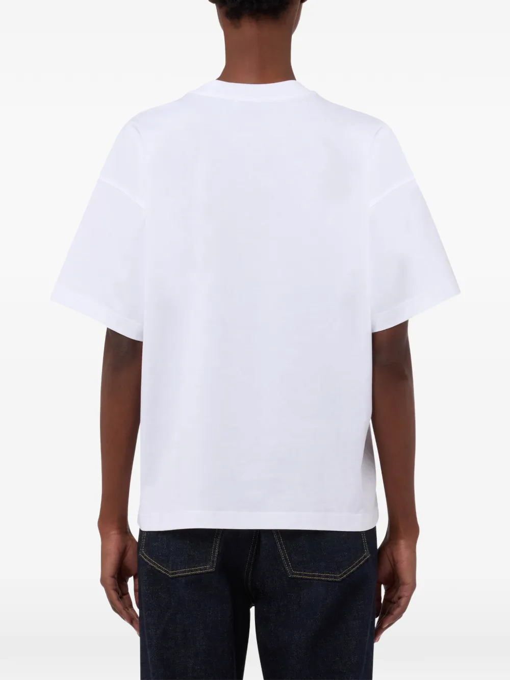 Moschino Jersey T-shirt van biologisch katoen met print Wit
