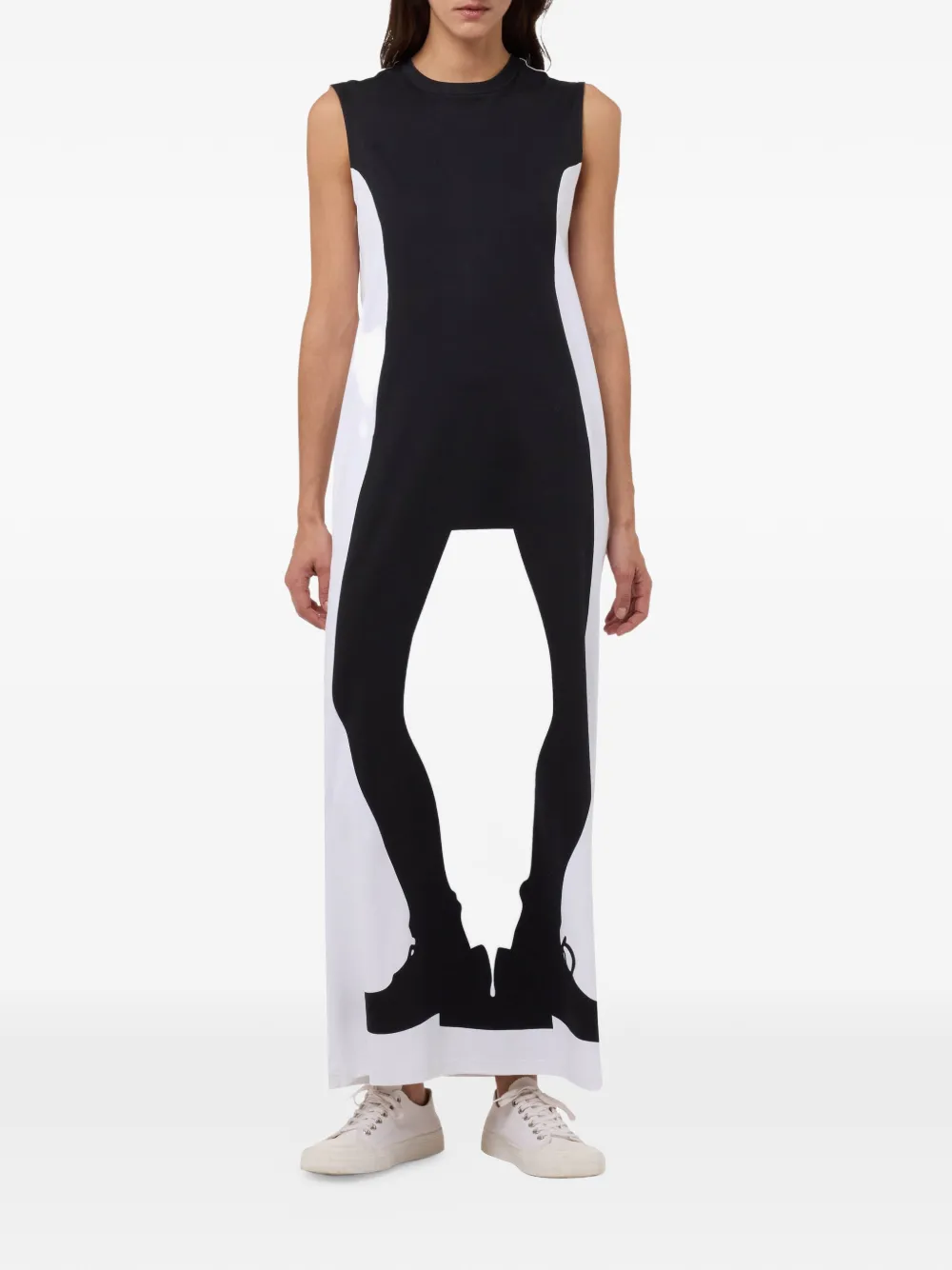 Moschino Katoenen jurk met print Wit