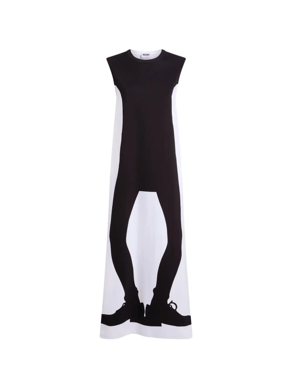 Moschino graphic-print sleeveless maxi dress - Weiß