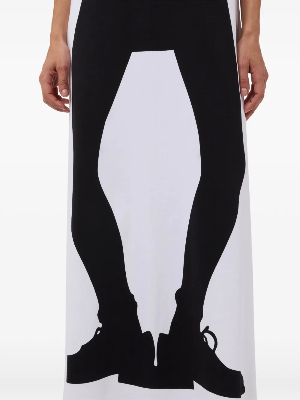 Moschino Katoenen jurk met print Wit