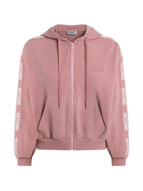Moschino sudadera con capucha y franja del logo
