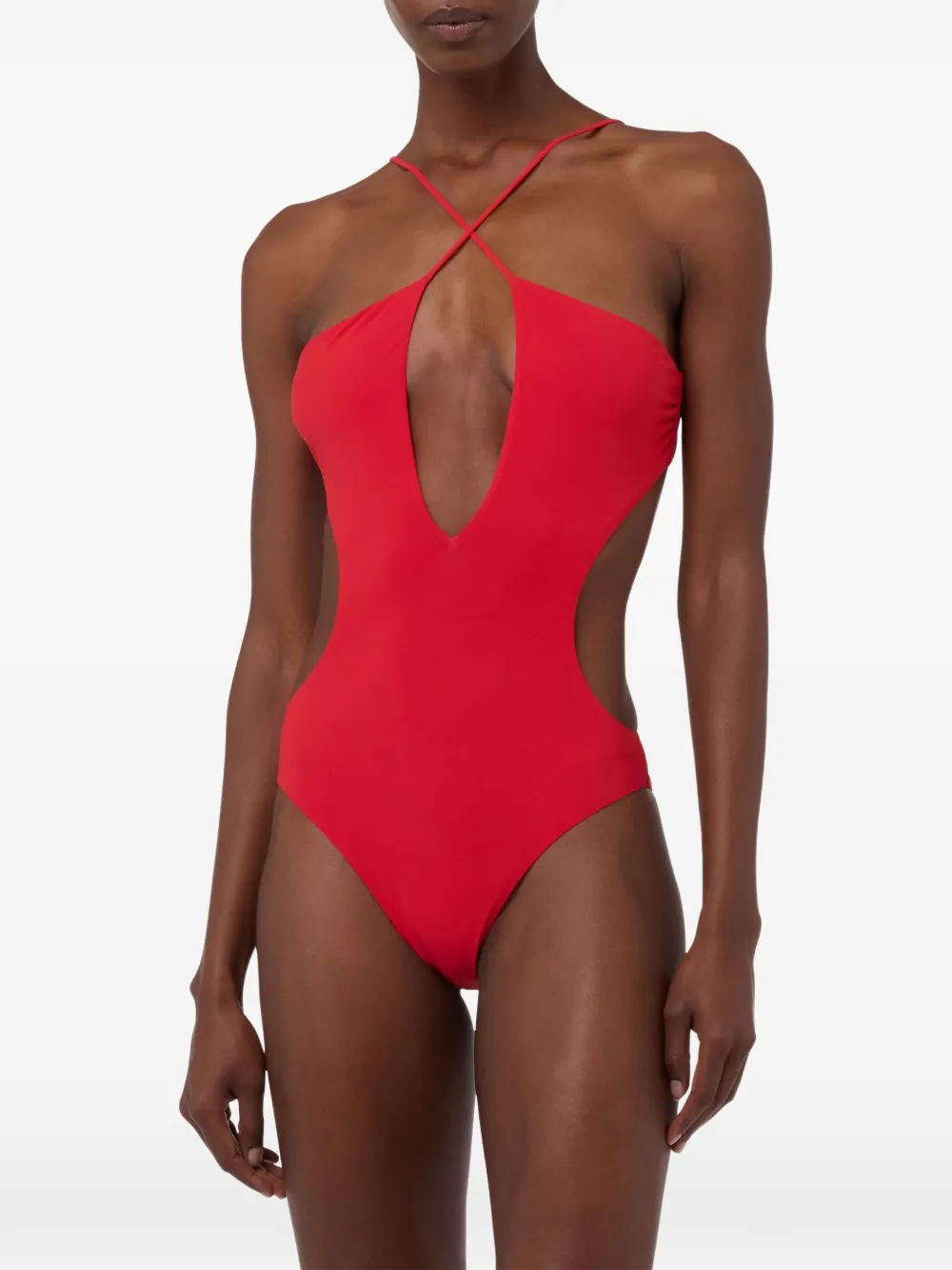 Moschino Uitgesneden badpak Rood