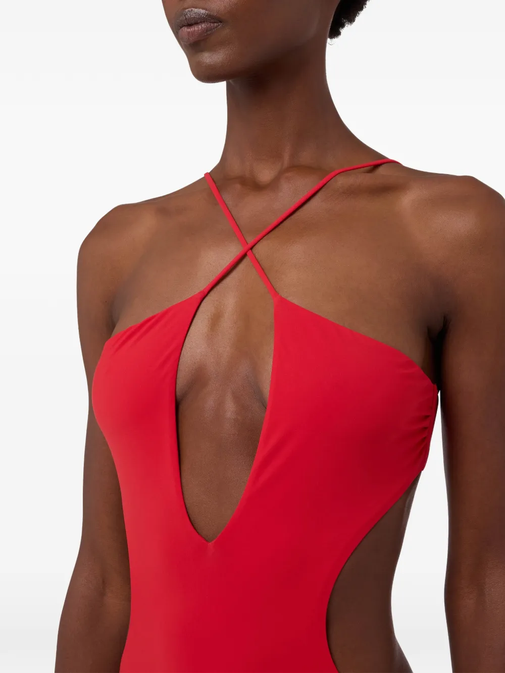 Moschino Uitgesneden badpak Rood