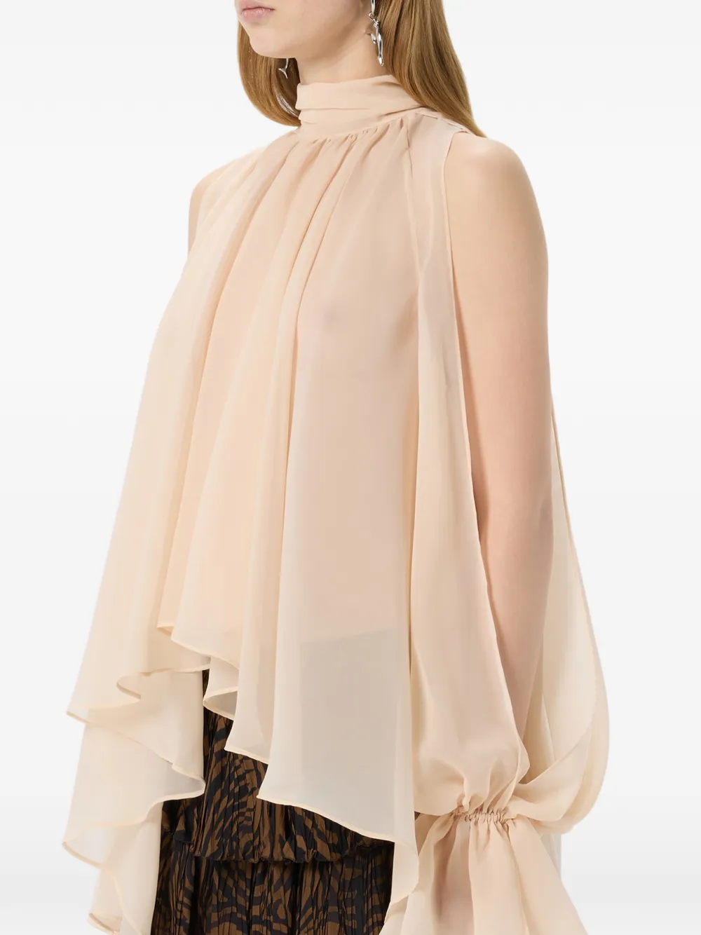 Asymmetric Chiffon Blouse