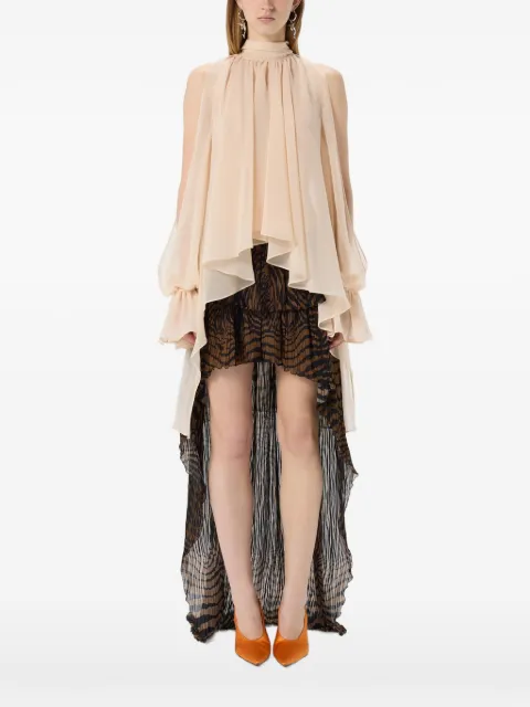 Blumarine asymmetric chiffon blouse