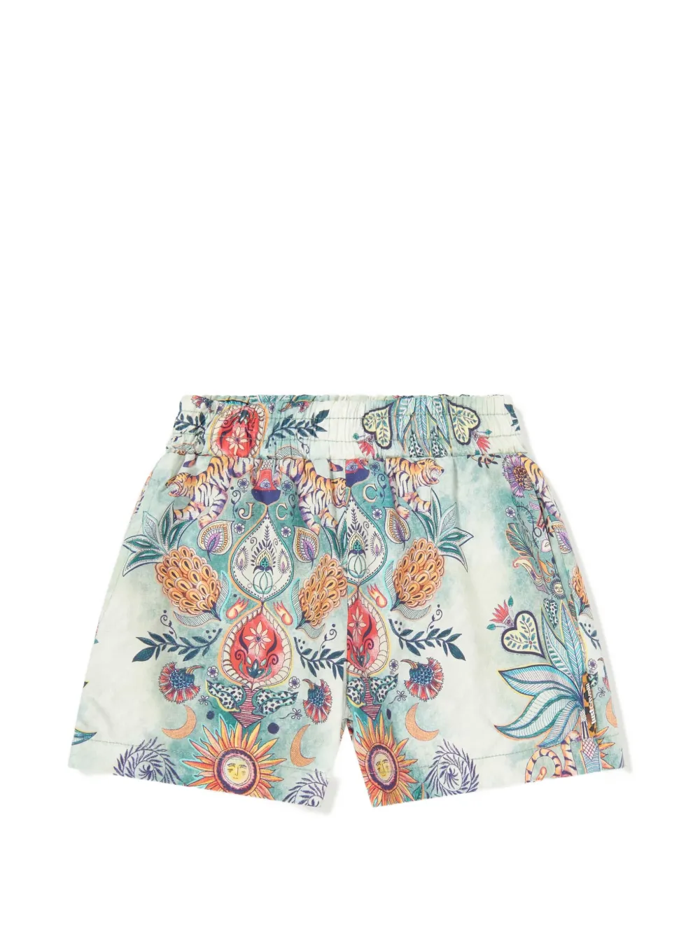 Just Cavalli Kids Top en shorts met bloemenprint Groen