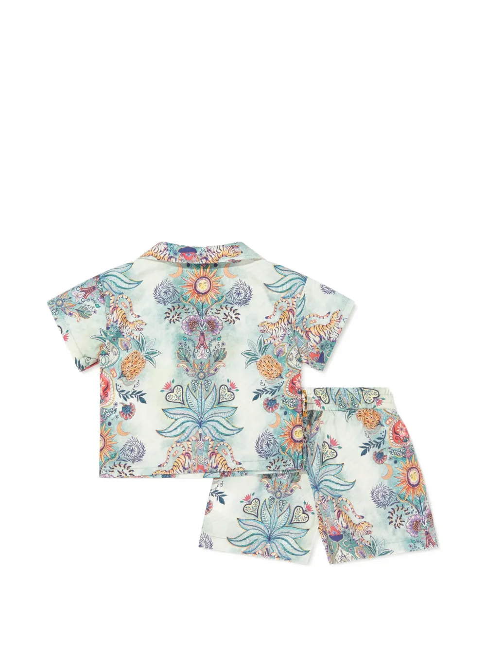  Just Cavalli Floral-print Shorts Set (set Of Two) - Green 