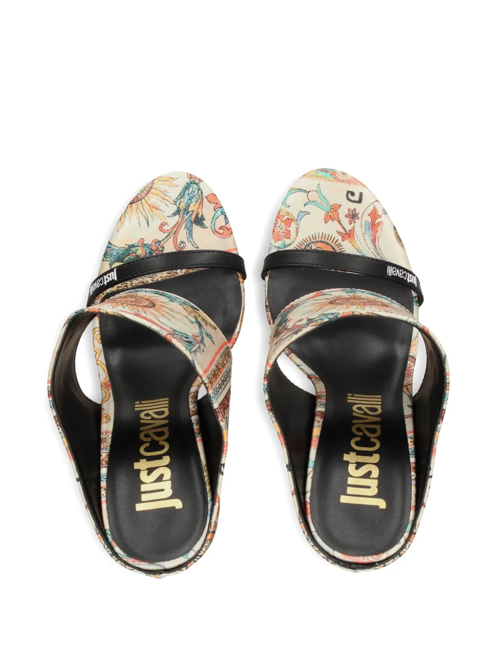 Just Cavalli Sandalen met print Beige