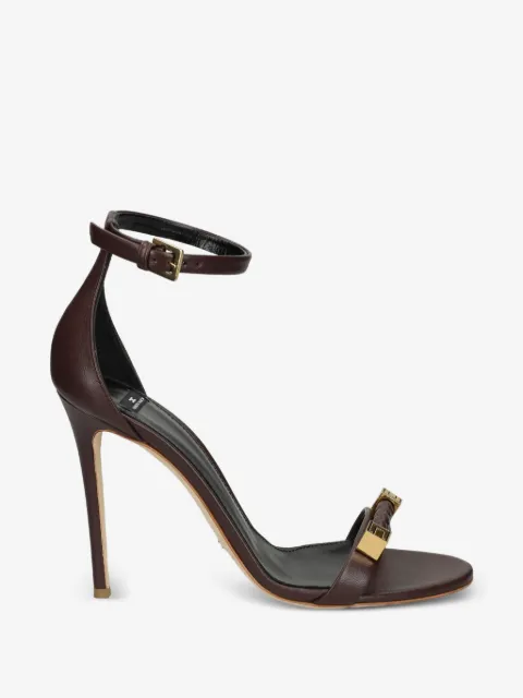 Elisabetta Franchi leather sandals with logo details