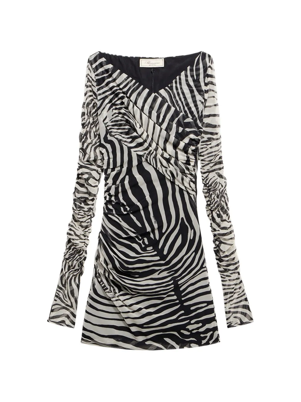 Blumarine Kleid mit Zebra-Print - Schwarz