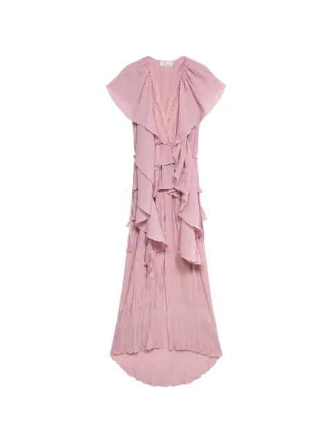 Blumarine pleated ruffled dress