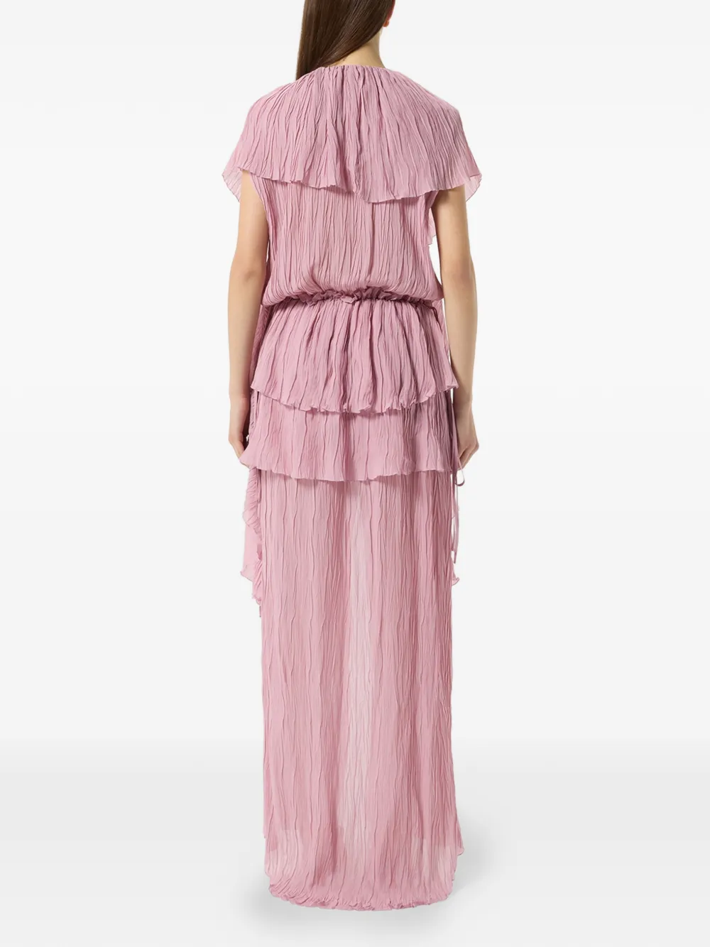 Blumarine Geplooide jurk met ruches Roze