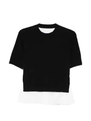 sacai レイヤードTシャツ Sacai レイヤード Tシャツ | ブルー | FARFETCH JP