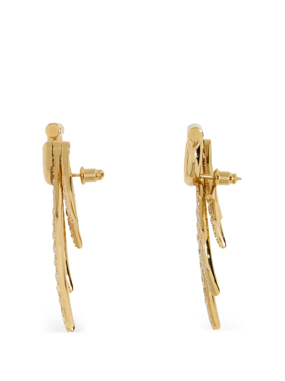  Ferragamo Earrings With Crystals - Gold 