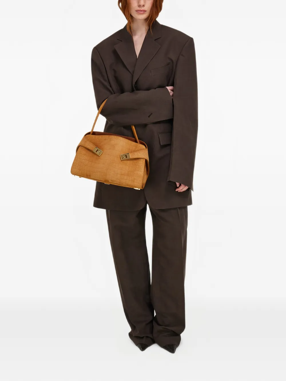 Ferragamo Medium Hug Soft schoudertas Beige