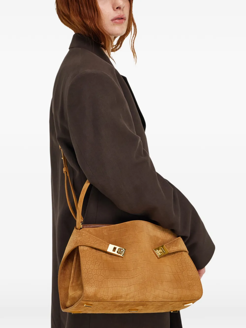 Ferragamo Medium Hug Soft schoudertas Beige