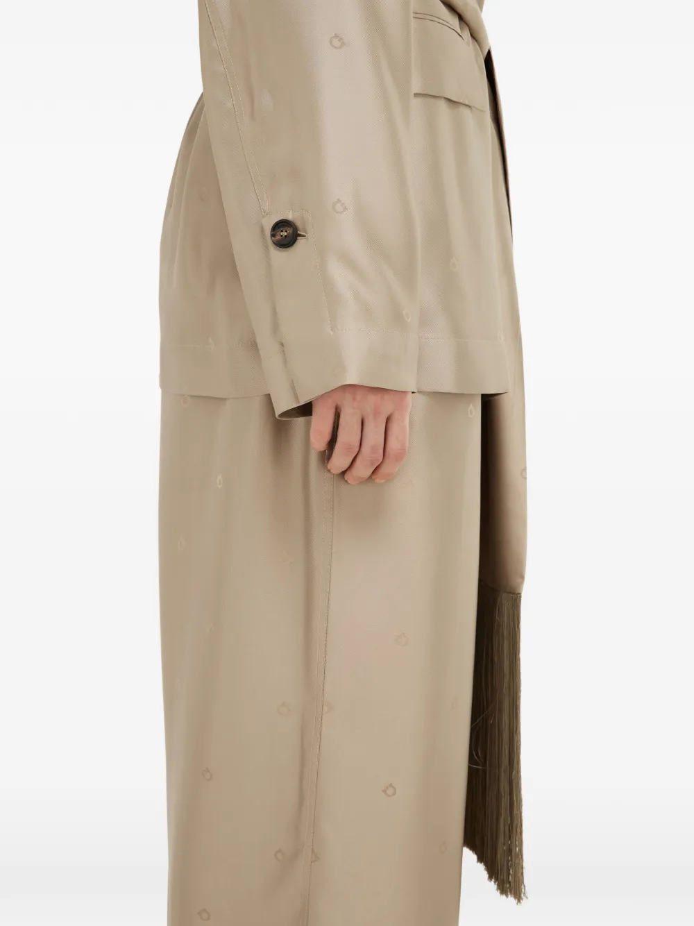 Ferragamo Zijden shirtjack Beige